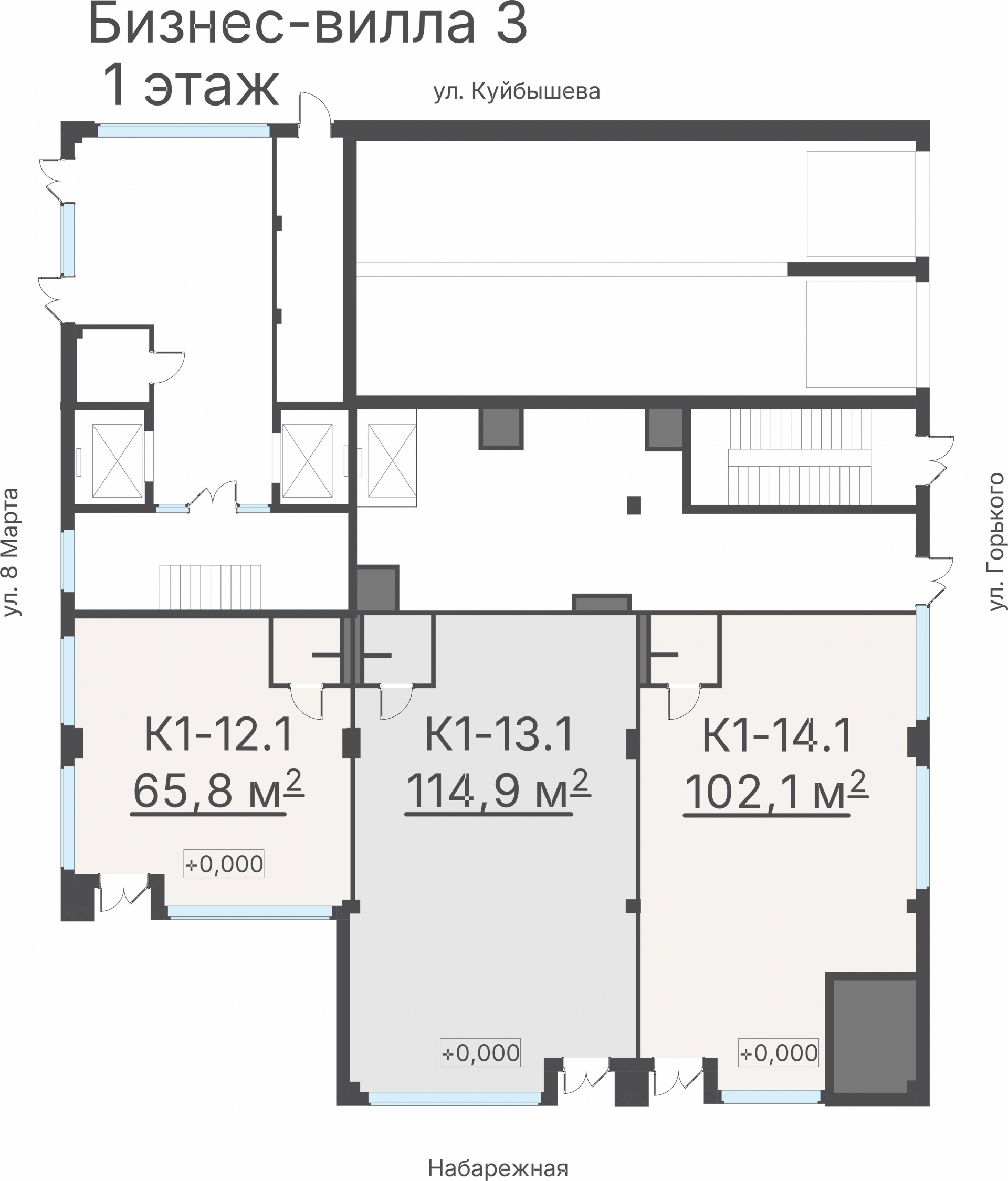 Коммерческий объект, 102,1 м², 61 766 000 ₽, 604 956 ₽/м², г. Екатеринбург, ул. Куйбышева, д. 36,  К1-14.1, этаж: 1/4