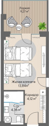 1 к. квартира, Шермонт 1 очередь, ул. Весенняя, д. 62,  кв. 544, пд.1, эт. 5/10, 26.96 м², 12 550 000 ₽, (465 504 ₽/м²)