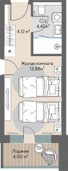 1 к. квартира, Шермонт 1 очередь, ул. Весенняя, д. 62,  кв. 524, пд.1, эт. 5/10, 24.42 м², 11 370 000 ₽, (465 602 ₽/м²)