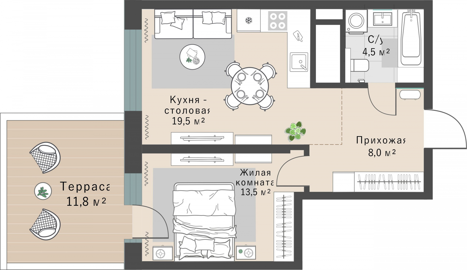 1 к. квартира, ЖК «Изумрудный бор» 6 квартал_1 строительства_подэтап 1.2 очередь, пр-кт Космонавтов, д. 108,  кв. 12, пд.1, эт. 3/29, 49 м², 7 793 000 ₽, 159 041 ₽/м²