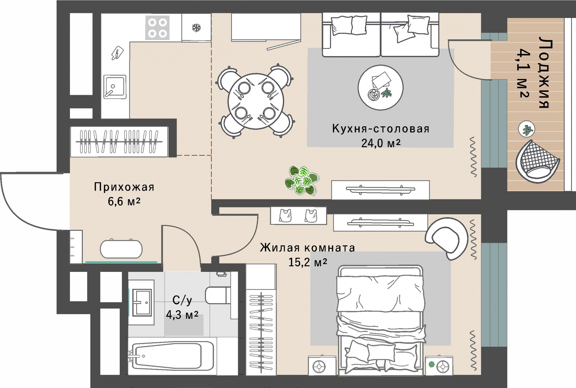 1 к. квартира, ЖК «Изумрудный бор» 6 квартал_1 строительства_подэтап 1.2 очередь, пр-кт Космонавтов, д. 108,  кв. 158, пд.1, эт. 20/29, 52,2 м², 8 620 000 ₽, 165 134 ₽/м²
