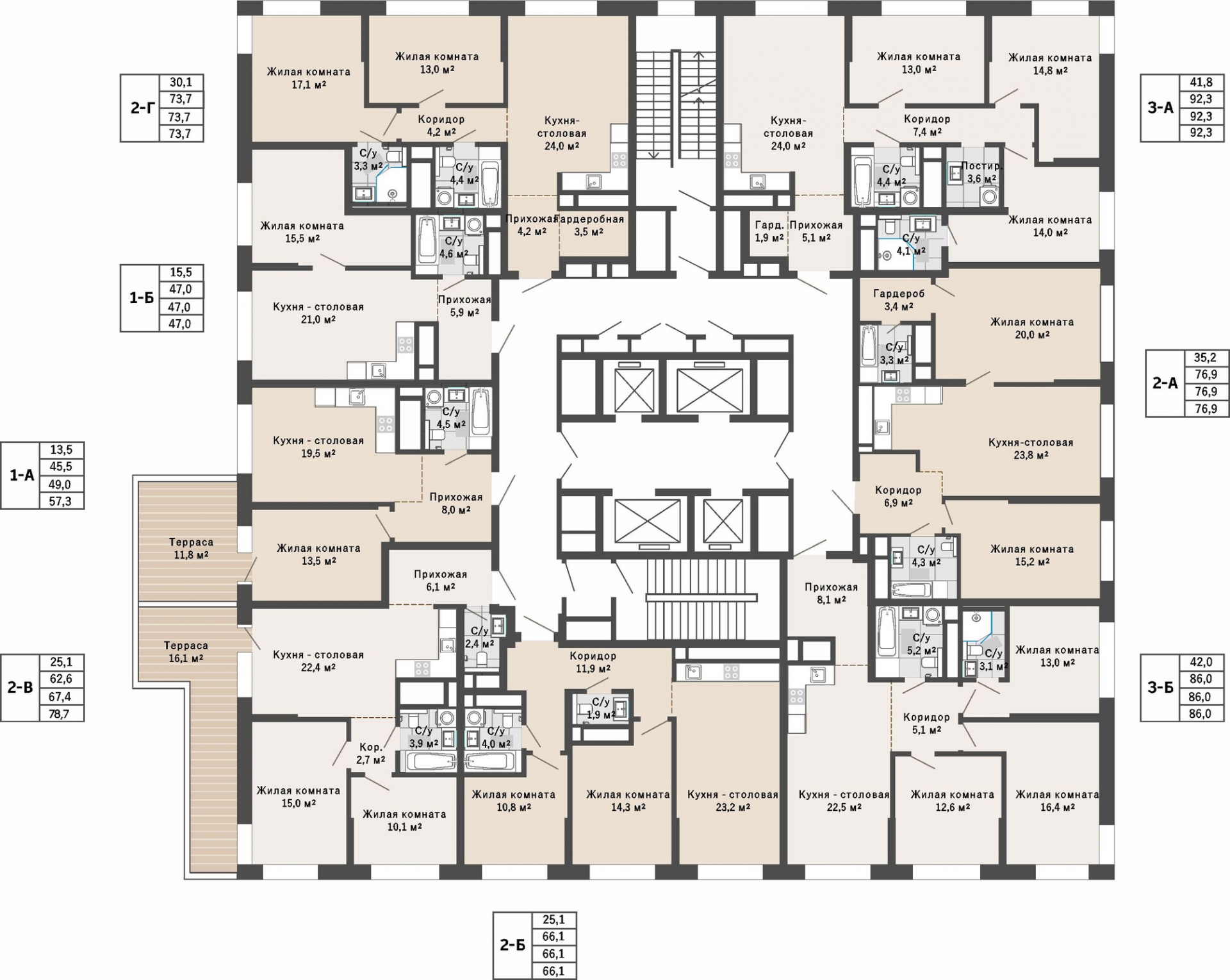 2 к. квартира, ЖК «Изумрудный бор» 6 квартал_1 строительства_подэтап 1.2 очередь, пр-кт Космонавтов, д. 108,  кв. 8, пд.1, эт. 3/29, 76,9 м², 10 689 000 ₽, 138 999 ₽/м²