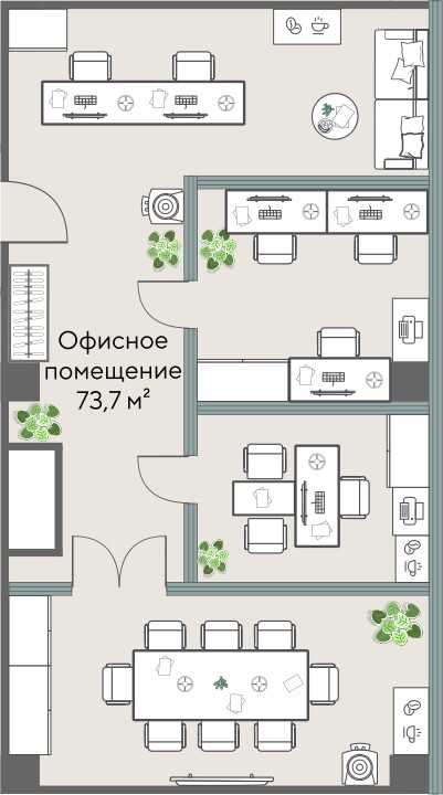 Коммерческий объект, 73,7 м², 31 798 307 ₽, 431 456 ₽/м², г. Екатеринбург, ул. Татищева, д. 1,  Офис 09.01, этаж: 9/25