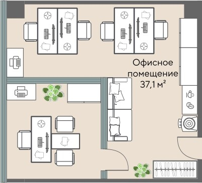Коммерческий объект, 37,1 м², 16 460 825 ₽, 443 688 ₽/м², г. Екатеринбург, ул. Татищева, д. 1,  Офис 08.06, этаж: 8/25