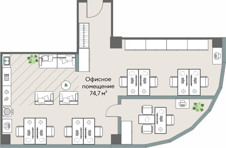 Коммерческий объект, 74,7 м², 31 897 498 ₽, 427 008 ₽/м², г. Екатеринбург, ул. Татищева, д. 1,  Офис 04.03, этаж: 4/25