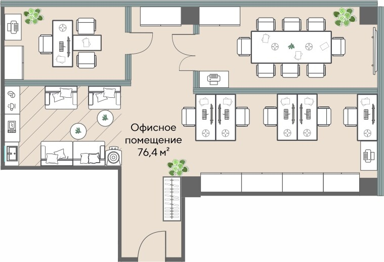Коммерческий объект, 76,4 м², 34 067 677 ₽, 445 912 ₽/м², г. Екатеринбург, ул. Татищева, д. 1,  Офис 04.11, этаж: 4/25