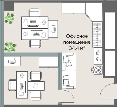 Коммерческий объект, 34,4 м², 15 033 350 ₽, 437 016 ₽/м², г. Екатеринбург, ул. Татищева, д. 1,  Офис 05.09, этаж: 5/25