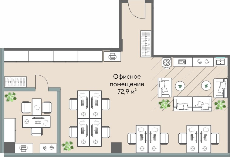 Коммерческий объект, 72,9 м², 33 236 568 ₽, 455 920 ₽/м², г. Екатеринбург, ул. Татищева, д. 1,  Офис 07.04, этаж: 7/25