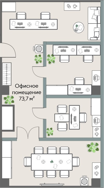 Коммерческий объект, 73,7 м², 32 290 034 ₽, 438 128 ₽/м², г. Екатеринбург, ул. Татищева, д. 1,  Офис 12.01, этаж: 12/25