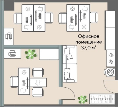 Коммерческий объект, 37 м², 16 169 592 ₽, 437 016 ₽/м², г. Екатеринбург, ул. Татищева, д. 1,  Офис 04.06, этаж: 4/25