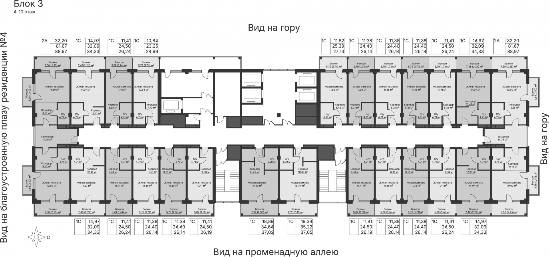 1 к. квартира (гостиничный номер), отель Шермонт 3 очередь, ул. Весенняя,  кв. 705, пд.1, эт. 7/12, 26,33 м², 12 767 000 ₽, 484 884 ₽/м²