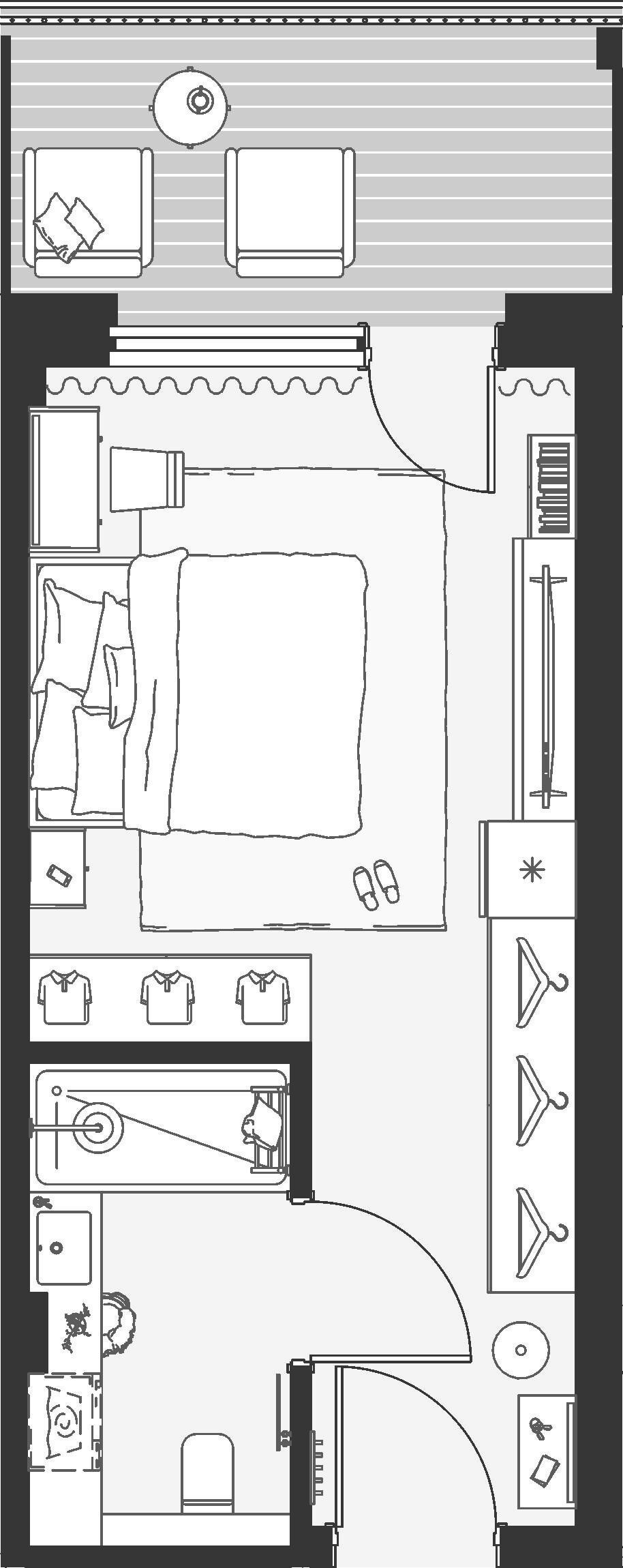 1 к. квартира, отель Шермонт 3 очередь, ул. Весенняя,  кв. 623, пд.1, эт. 6/12, 24,99 м², 12 018 000 ₽, 480 912 ₽/м²