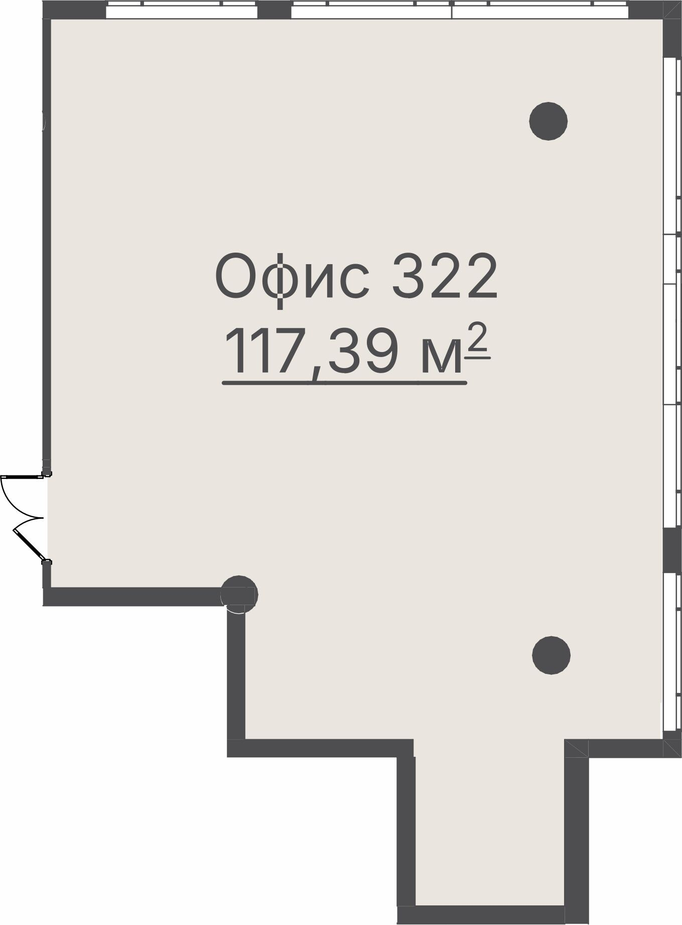 Коммерческий объект, 117,39 м², 50 478 000 ₽, 430 003 ₽/м², г. Екатеринбург, ул. Челюскинцев, д. 44,  №322, («Офисный центр на Челюскинцев»), этаж: 3/23