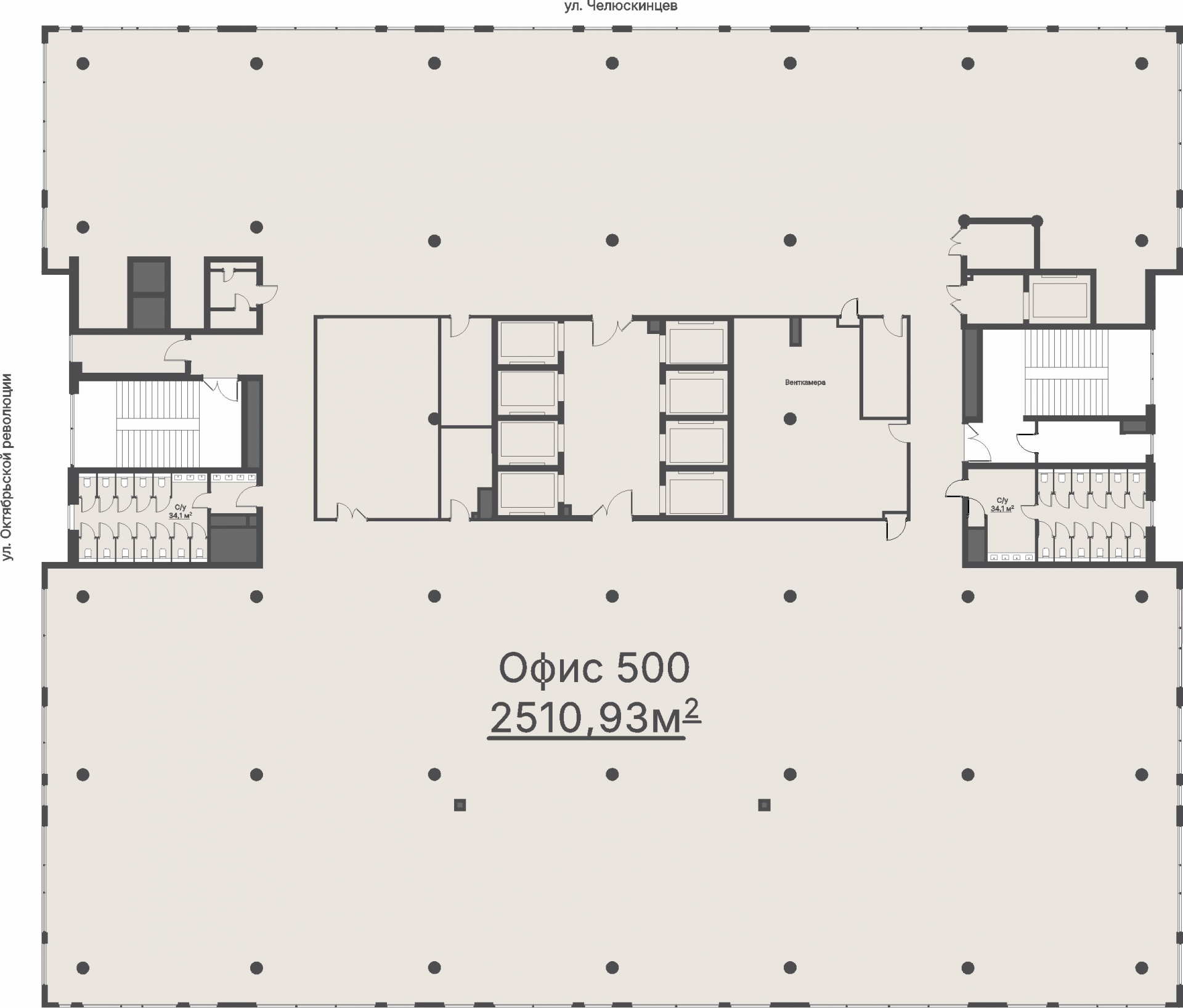Коммерческий объект, 2 510,93 м², 1 033 882 000 ₽, 411 753 ₽/м², г. Екатеринбург, ул. Челюскинцев, д. 44,  №500, («Офисный центр на Челюскинцев»), этаж: 5/23