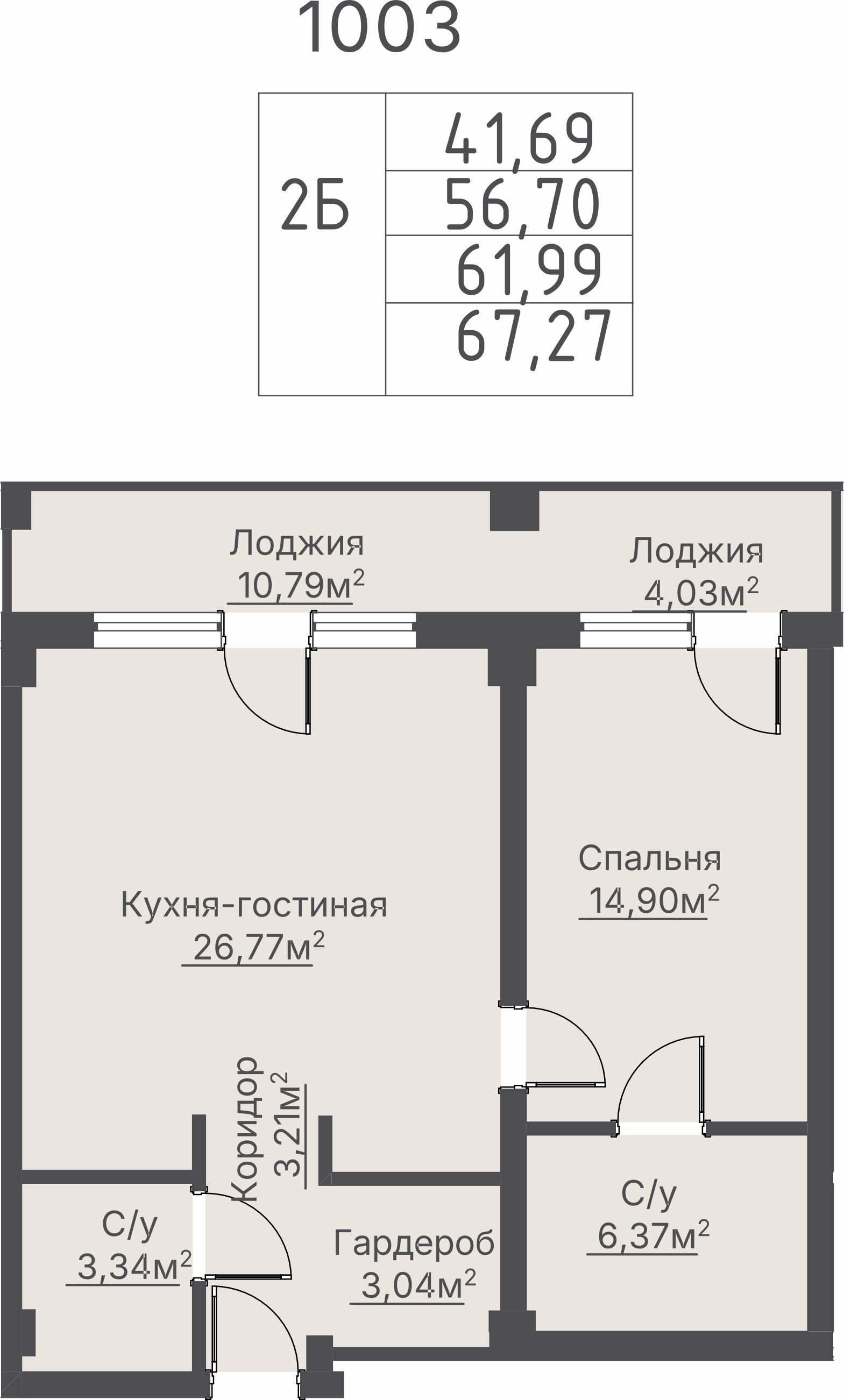 2 к. квартира, пгт. Шерегеш, ул.Весенняя д.62,, кв. 1003, пд.1, эт. 10/10, 61,99 м², 39 645 519 ₽, 639 547 ₽/м²