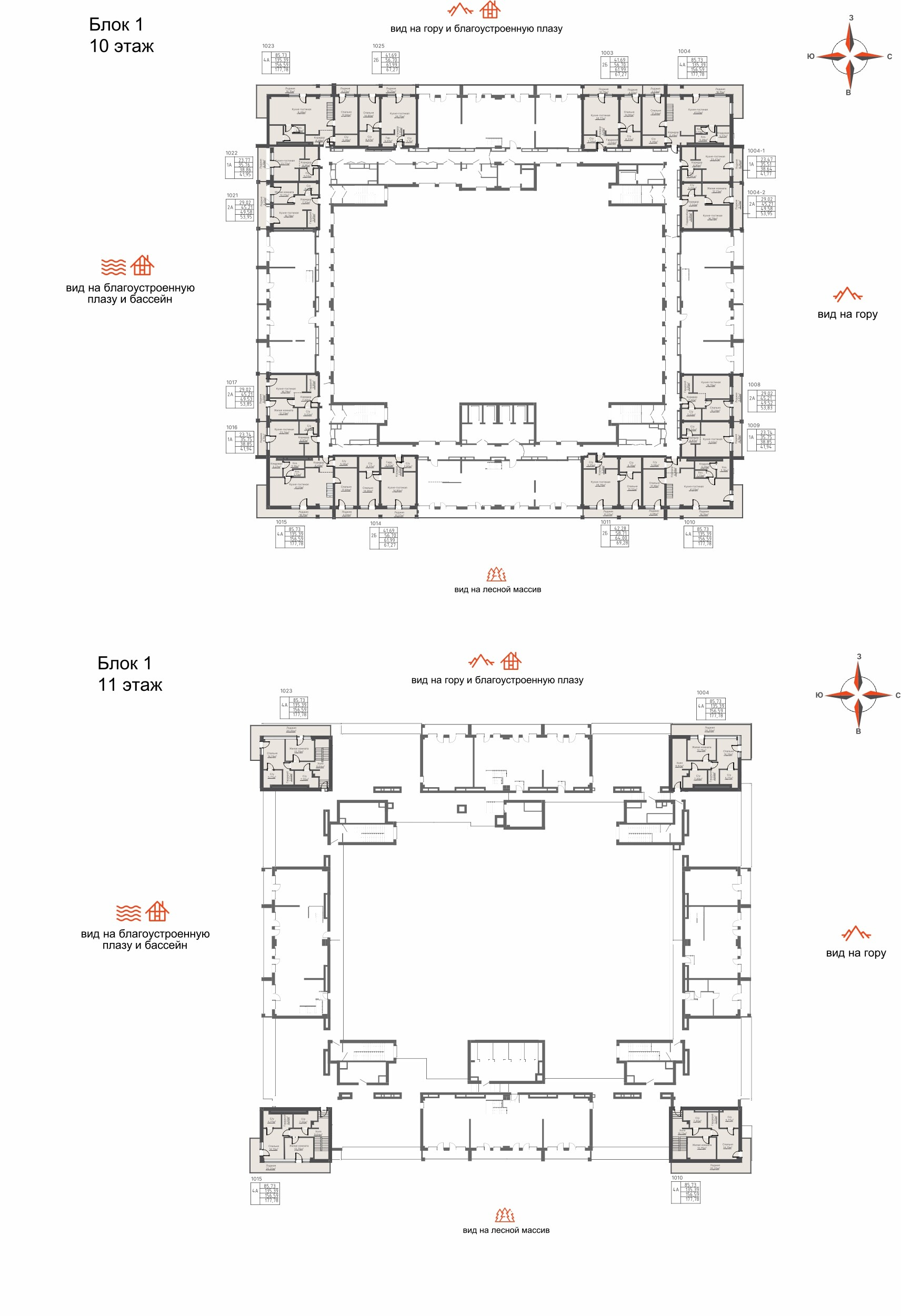 2 к. квартира, пгт. Шерегеш, ул.Весенняя д.62,, кв. 1014, пд.1, эт. 10/10, 61,99 м², 39 955 531 ₽, 644 548 ₽/м²